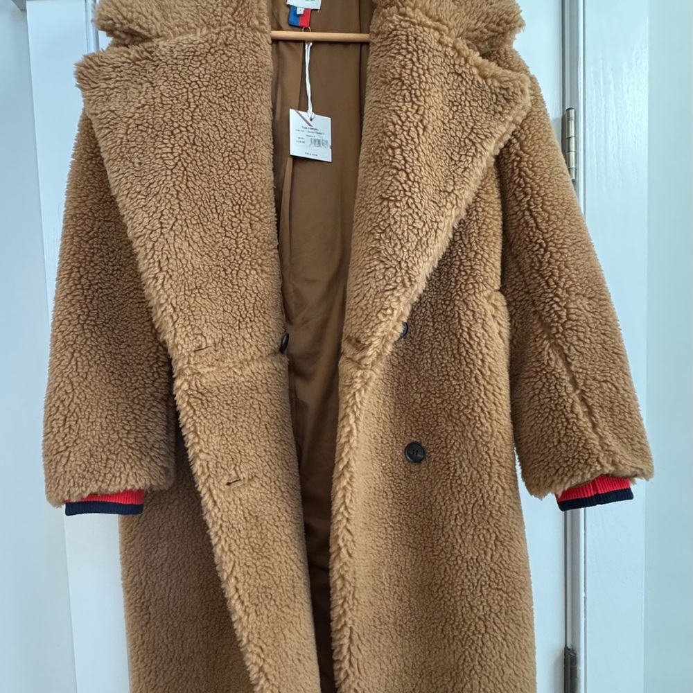 NWT KULE Camel Teddy Coat — sold out — retails for $428